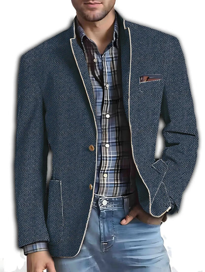 Marc - Élégante Veste de Costume Imprimée pour Homme, Confort et Style Assurés!