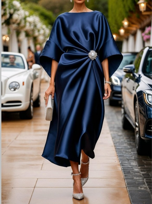 Satin Elegance Robe Maris