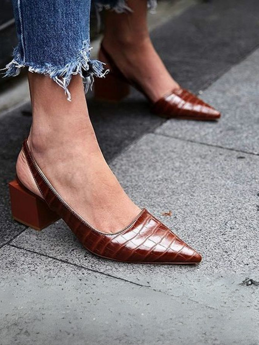 MAE TALONS SLINGBACK CROC-PRINT