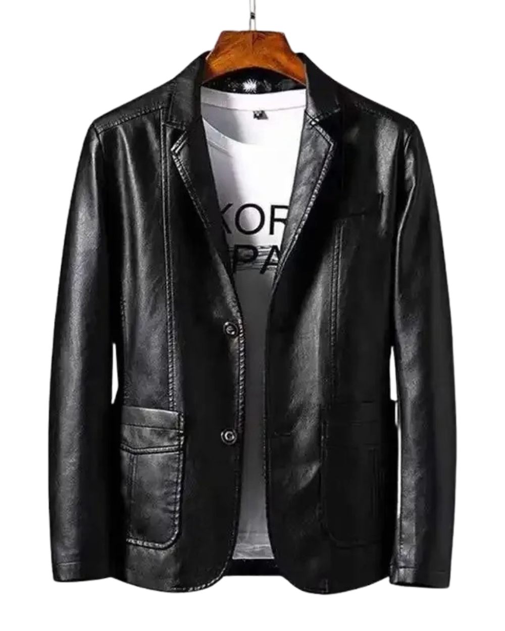 Julien | Blazer Moderne en Similicuir pour Homme