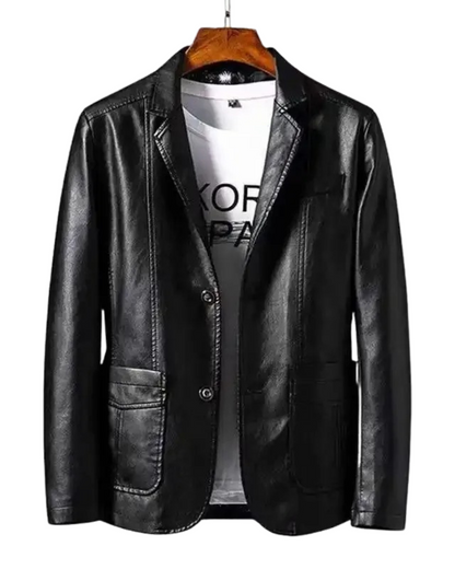 Julien | Blazer Moderne en Similicuir pour Homme