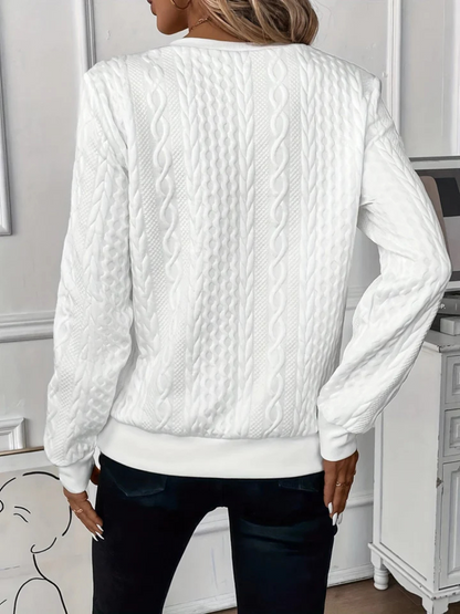 Pull Court en Maille Cablée avec Zip