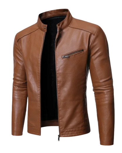 Nolan | Veste en Similicuir Ajustée pour Homme