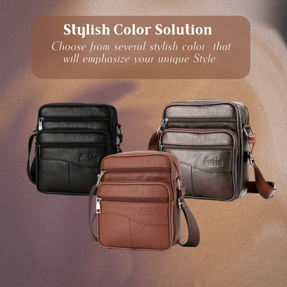 Carter - Sac à bandoulière multifonction en cuir pour hommes