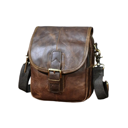 Zachary - Sac à bandoulière en cuir véritable pour hommes