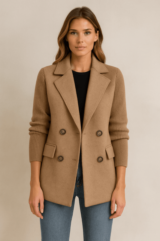 AMA - Tricot Blazer à Manches