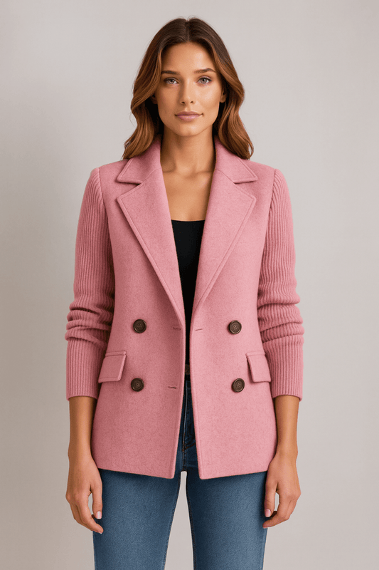AMA - Tricot Blazer à Manches
