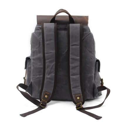 Jacob - Sac à dos vintage en toile cirée