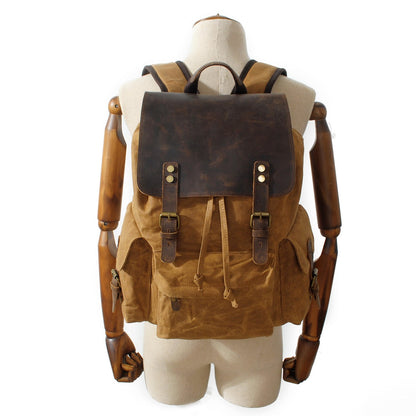 Jacob - Sac à dos vintage en toile cirée