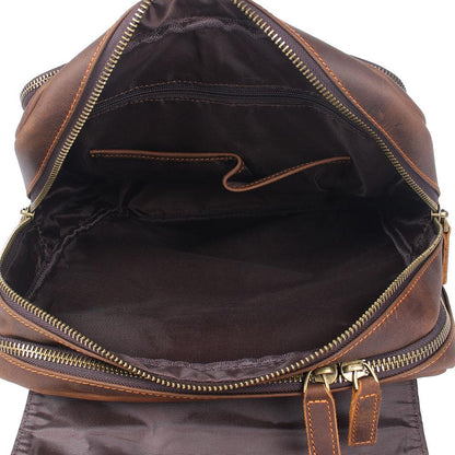 Robert - Sac à dos de voyage en cuir rétro