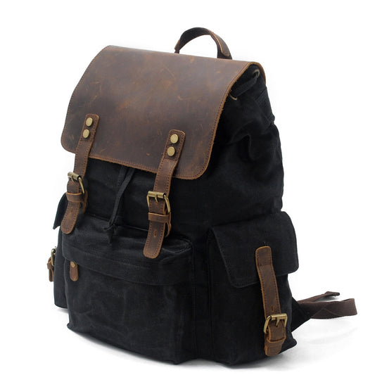 Jacob - Sac à dos vintage en toile cirée