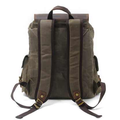 Jacob - Sac à dos vintage en toile cirée