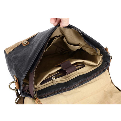 Jack - Sac Messager en Toile Cirée Résistante à l'Eau