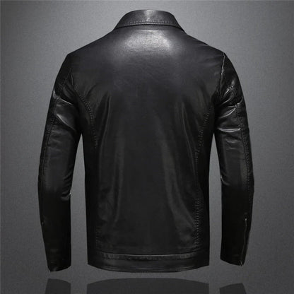 Lucien | Veste en Similicuir Noire Classique pour Homme
