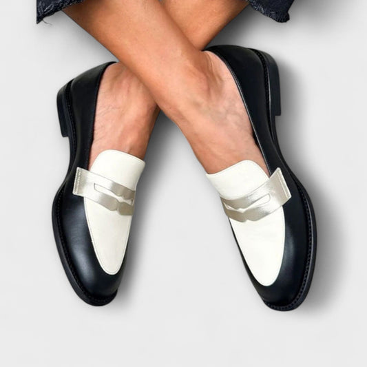 Léa | Mocassins Noirs Brillants