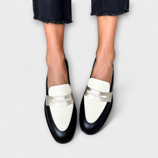 Léa | Mocassins Noirs Brillants