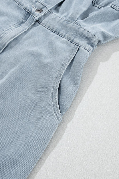 Caroline® | Robe en Jean Élégante avec Manches Courtes Chauve-Souris