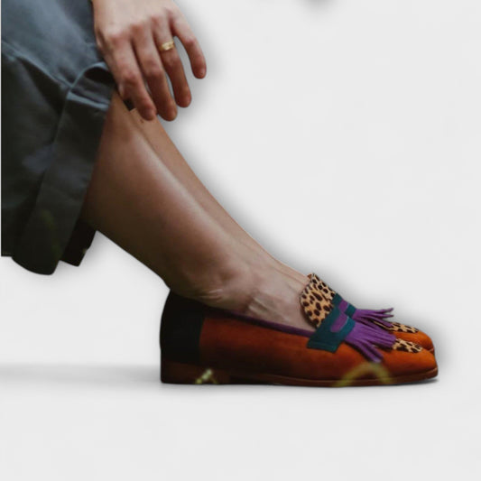 Léa | Mocassin Léopard Brun
