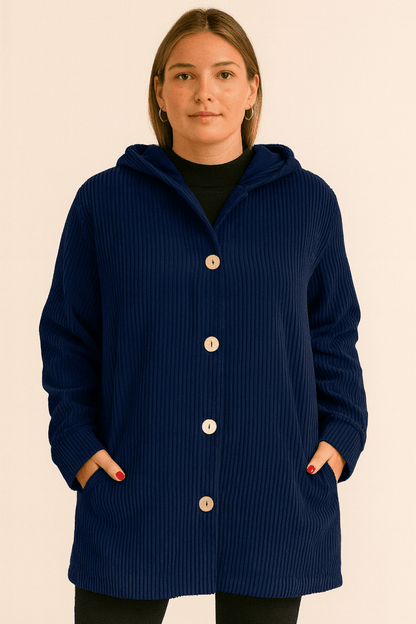 INDIE - Veste à Capuche en Velours Côtelé