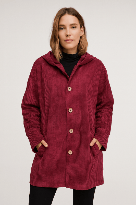 INDIE - Veste à Capuche en Velours Côtelé