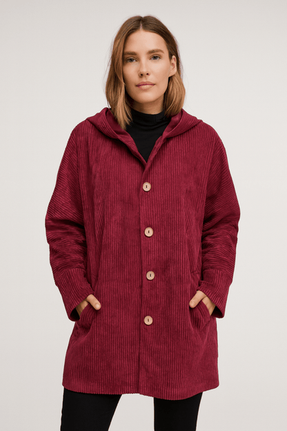 INDIE - Veste à Capuche en Velours Côtelé