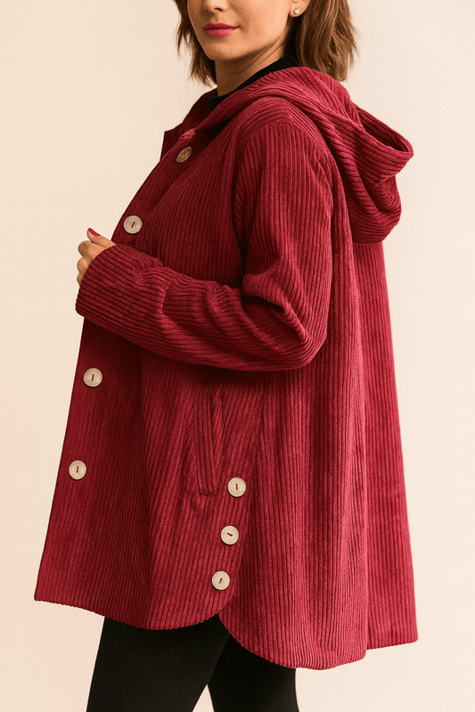INDIE - Veste à Capuche en Velours Côtelé