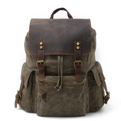 Jacob - Sac à dos vintage en toile cirée