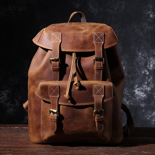 Jeffrey - Sac à dos en cuir classique et durable