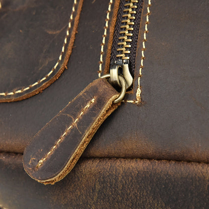Nathan - Sac à dos en cuir résistant à l'eau