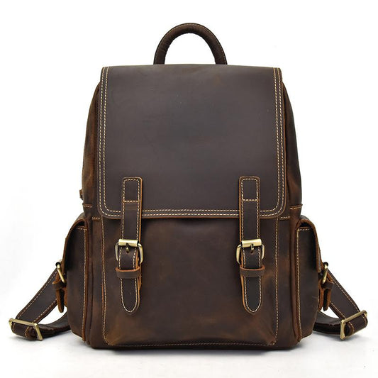 Nathan - Sac à dos en cuir résistant à l'eau