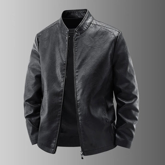 Eliott | Blouson en Similicuir à Col Montant pour Homme