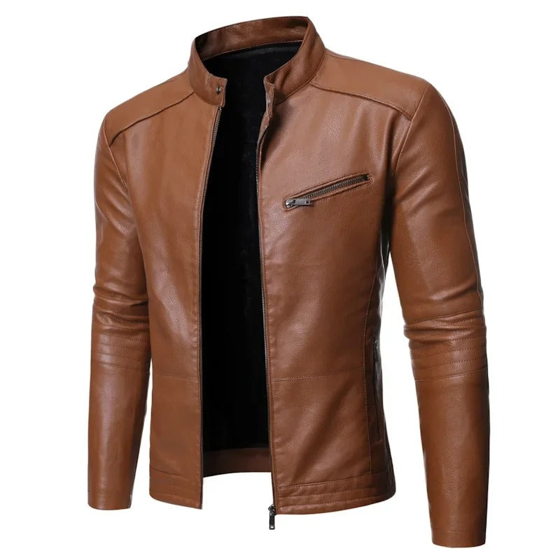Nolan | Veste en Similicuir Ajustée pour Homme