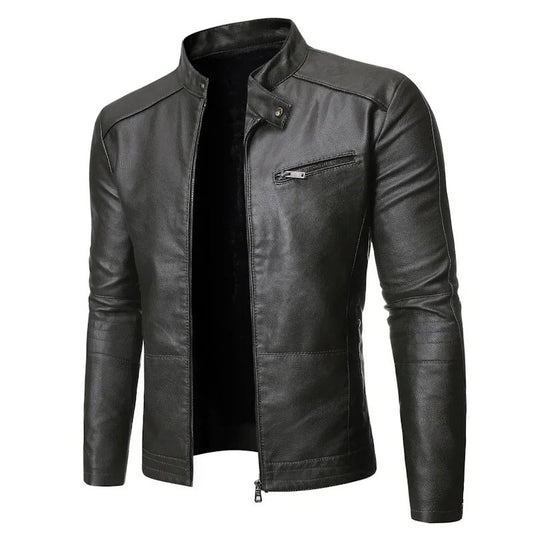 Nolan | Veste en Similicuir Ajustée pour Homme
