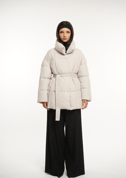 NOVA | Mi-Longue Puffer Jacket avec Ceinture