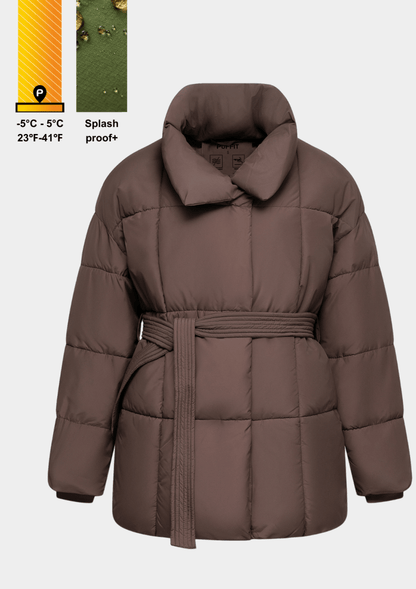 NOVA | Mi-Longue Puffer Jacket avec Ceinture