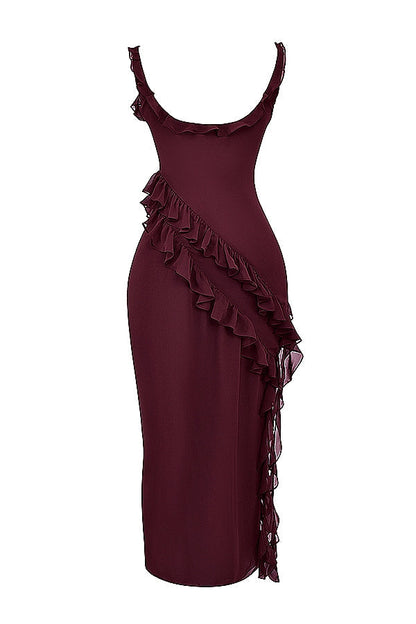 Dalia | Robe longue avec volants