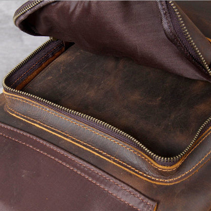 Jason - Sac à dos en cuir tan premium