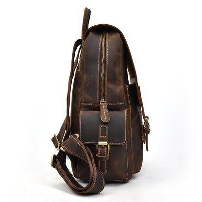 Nathan - Sac à dos en cuir résistant à l'eau