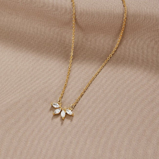 Collier Omelia Kristallblad
