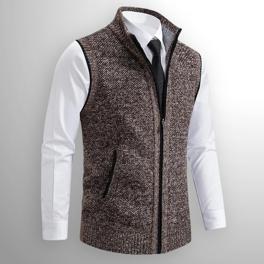 Harrison gilet | Gilet en Laine à Zip Complet