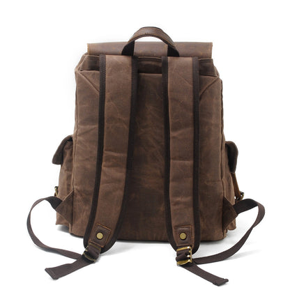 Jacob - Sac à dos vintage en toile cirée