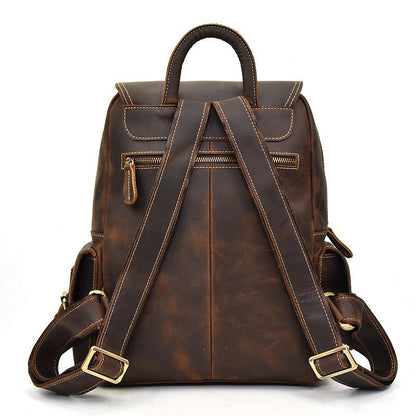 Nathan - Sac à dos en cuir résistant à l'eau